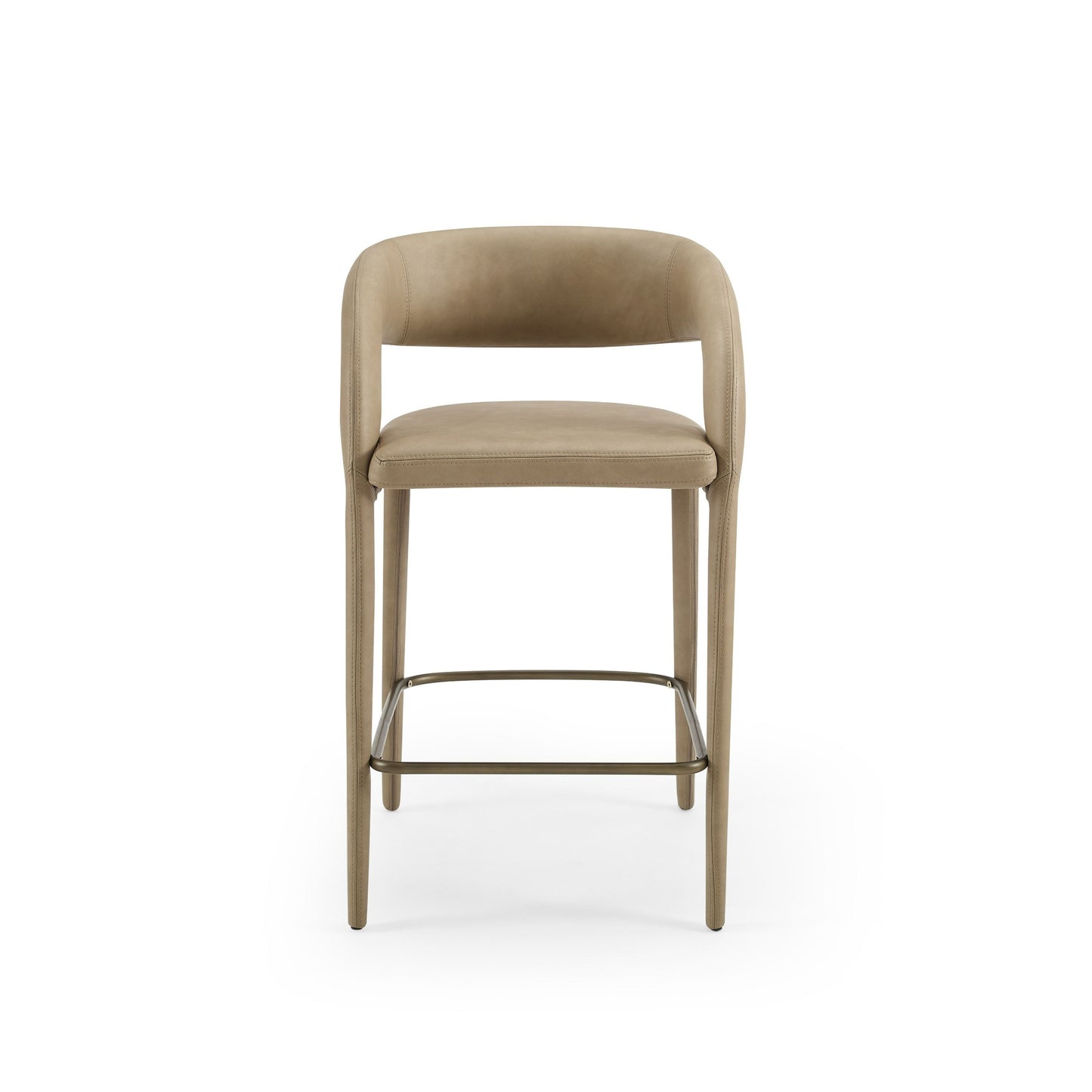 Faerron Modern Tan Leatherette Counter Chair