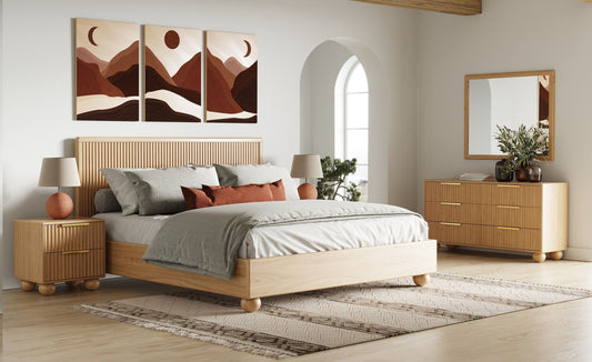 Modrest Winters Modern Natural Oak Bedroom Set β Timeless Style for Your Sanctuary