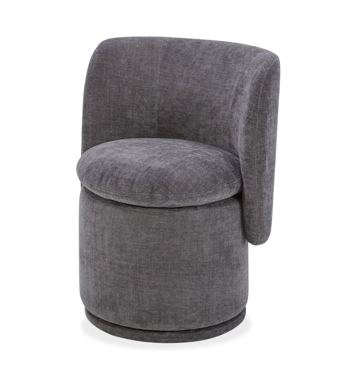 Divani Casa Norris Modern Dark Grey Fabric Swivel Dining Chair - Stylish and Comfortable Seating for Your Dining Area