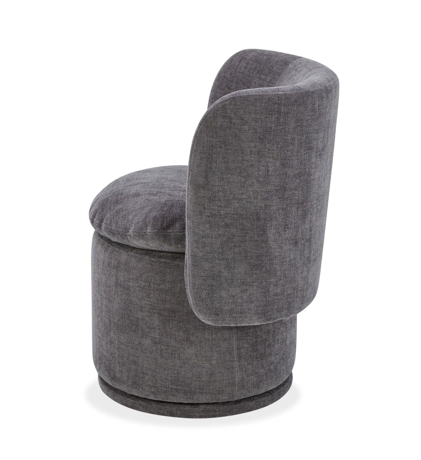 Divani Casa Norris Modern Dark Grey Fabric Swivel Dining Chair - Stylish and Comfortable Seating for Your Dining Area