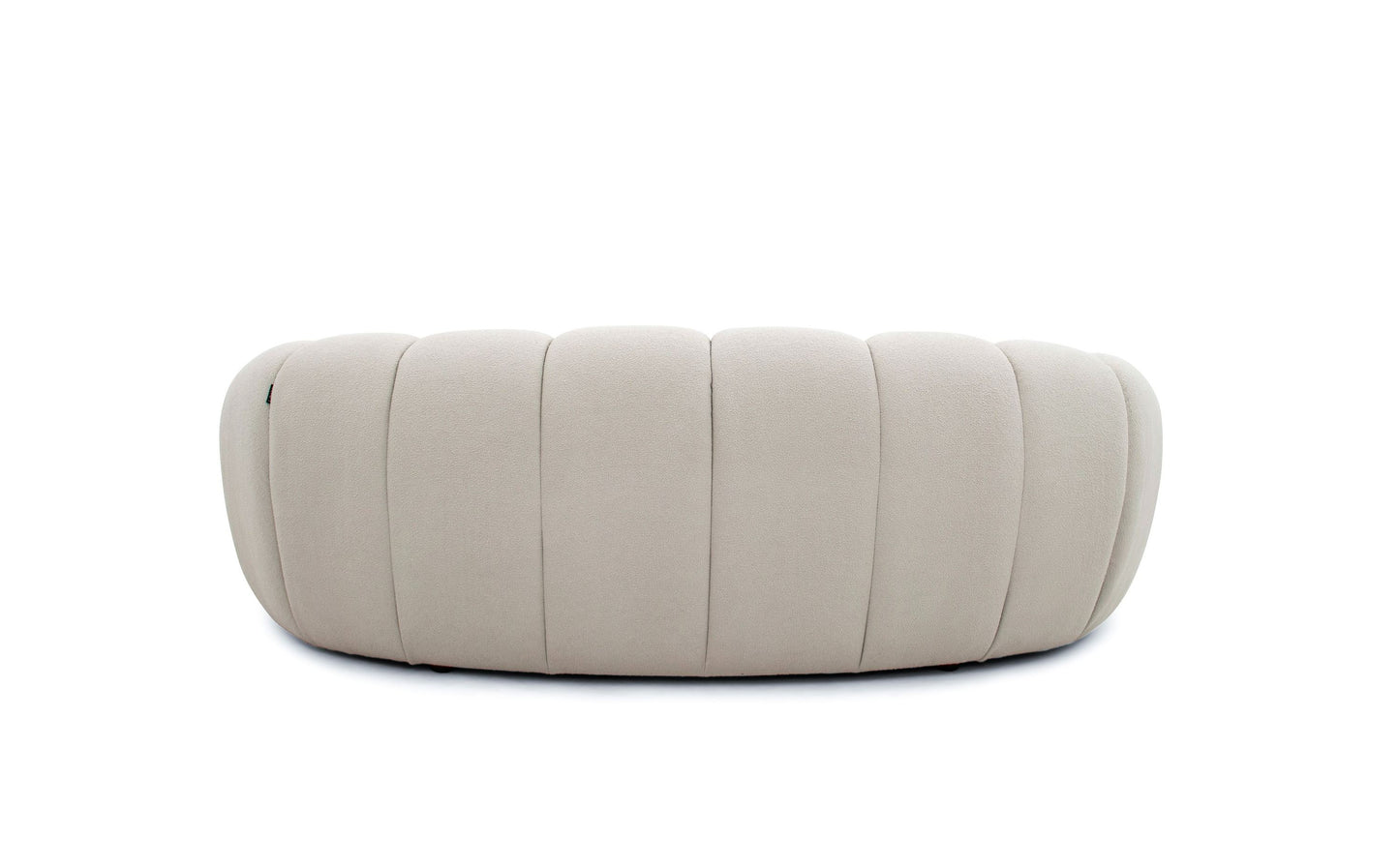 Divani Casa Yolonda Modern Curved Beige Fabric Loveseat - Stylish & Comfortable Seating for Two