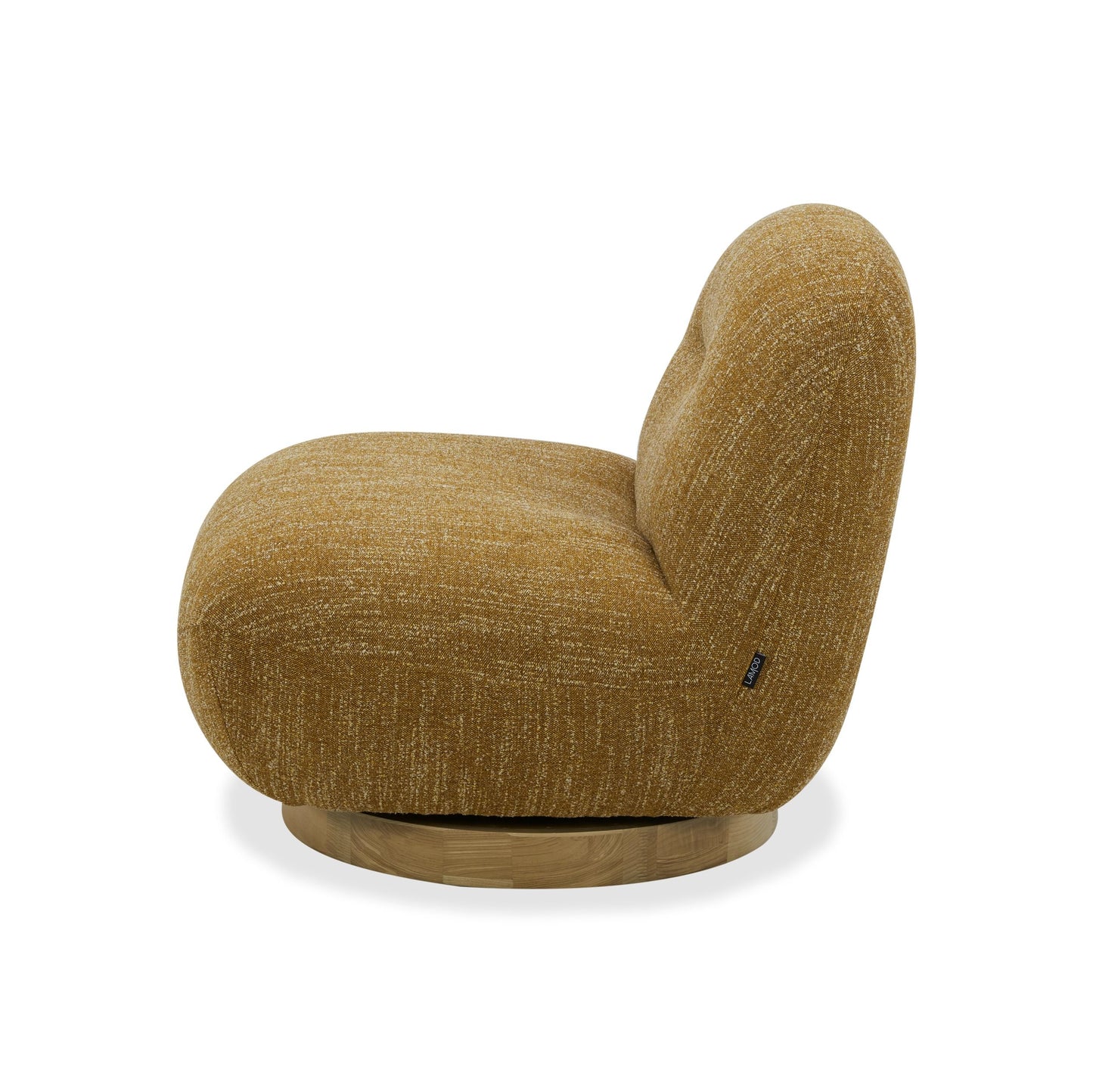 Modrest Renee - Modern Mustard Fabric Swivel Accent Chair