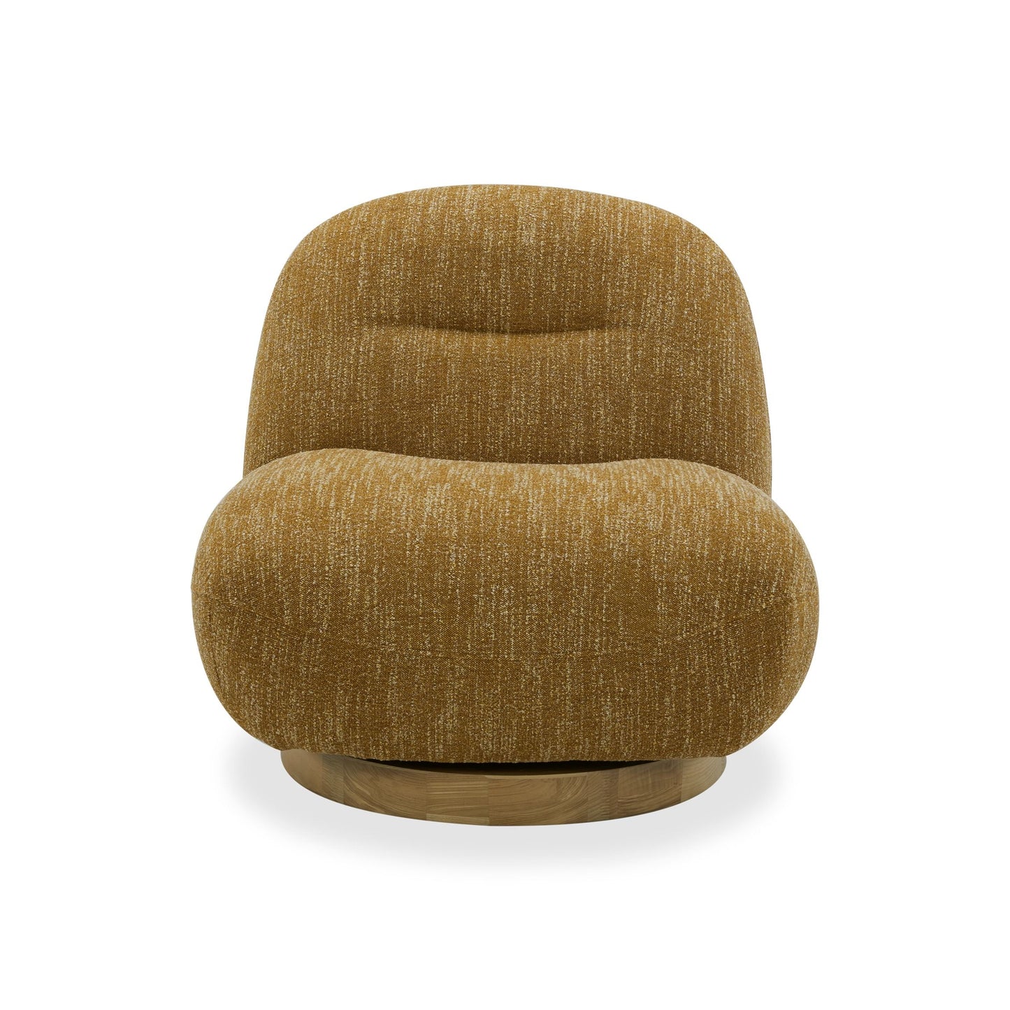 Modrest Renee - Modern Mustard Fabric Swivel Accent Chair