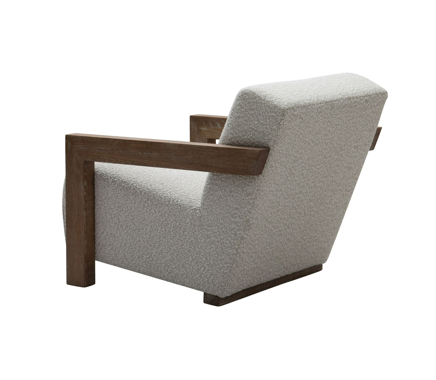 Modrest Rosen Modern Beige Fabric and Grey Oak Accent Chair for a Chic and Contemporary Home Accent