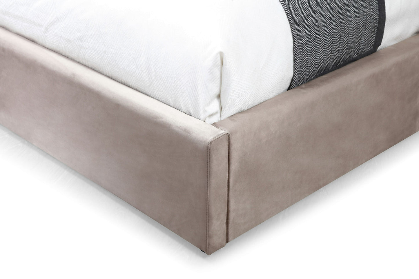 Modrest Roma - Modern Taupe Microfiber Upholstered Bed for Contemporary Comfort and Style