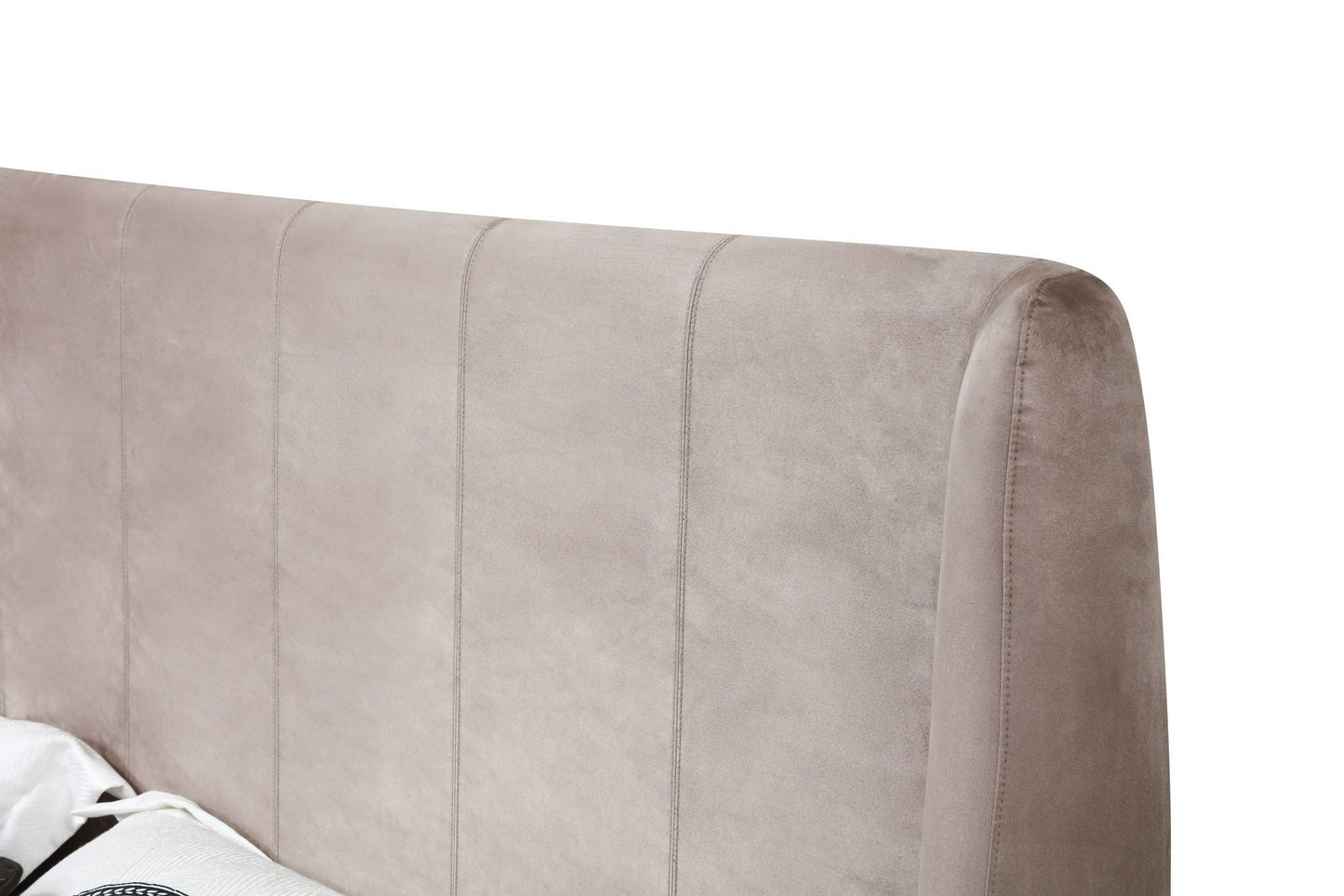 Modrest Roma - Modern Taupe Microfiber Upholstered Bed for Contemporary Comfort and Style