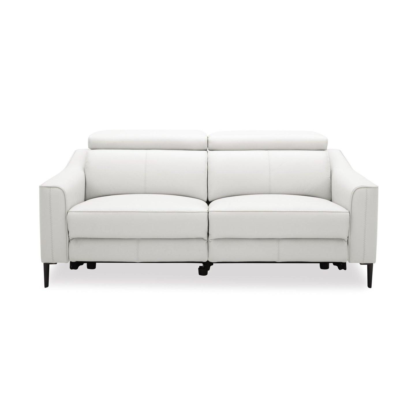 Divani Casa Eden - Modern White Leather Sofa with 2 Recliners β A Perfect Combination of Comfort and Elegance