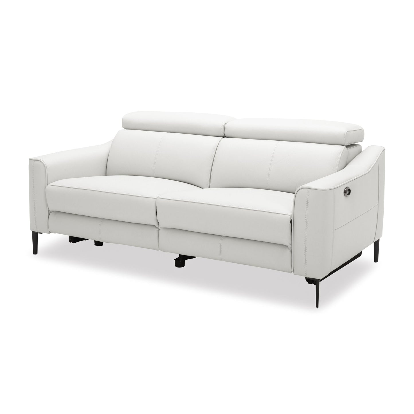 Divani Casa Eden - Modern White Leather Sofa with 2 Recliners β A Perfect Combination of Comfort and Elegance