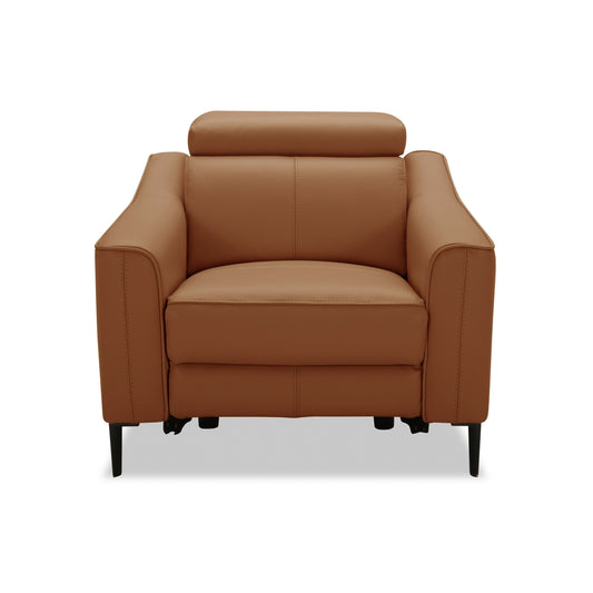 Divani Casa Eden - Modern Camel Leather Recliner Chair β A Luxurious and Comfortable Seating Experience