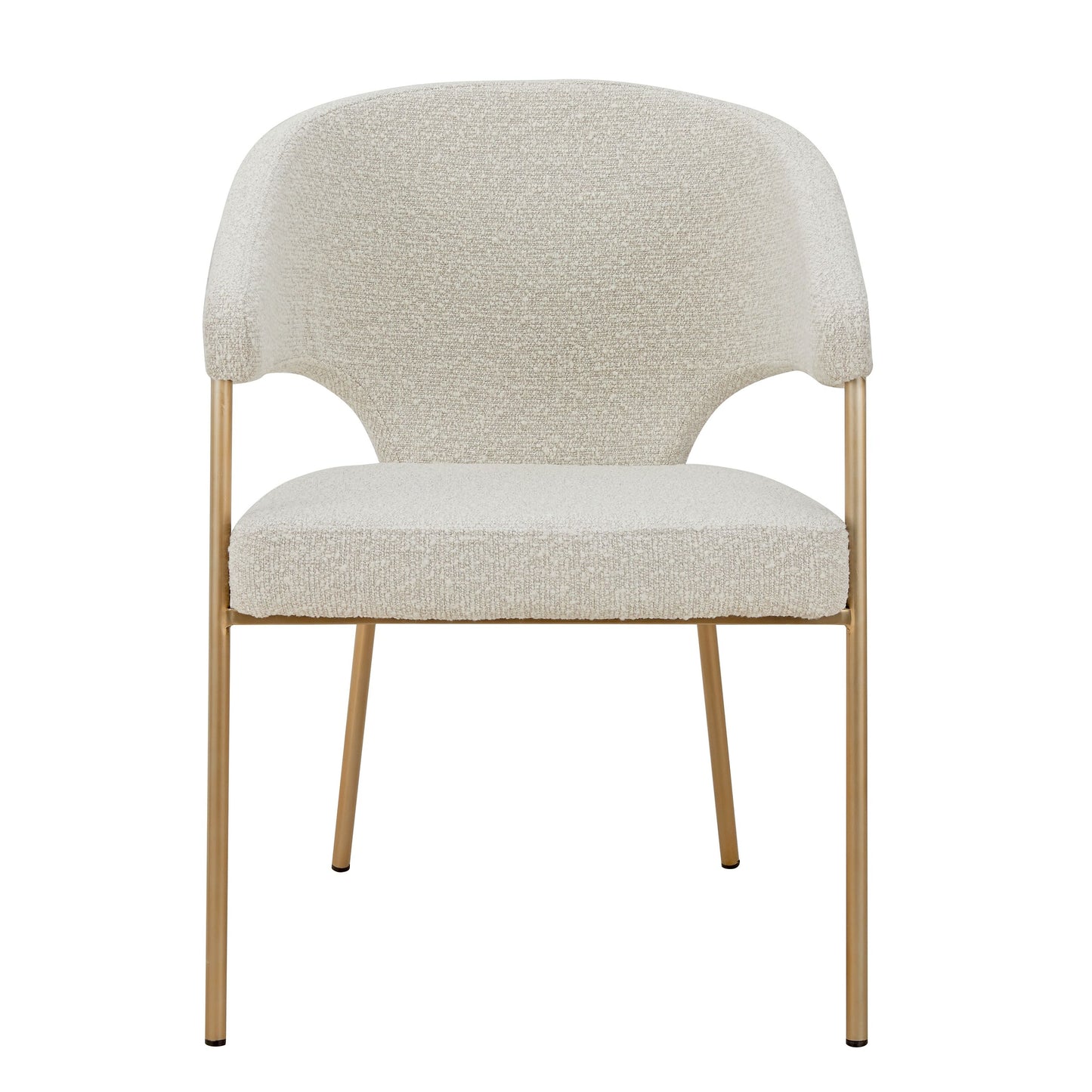Modrest Claudine Modern Light Grey Fabric & Antique Brass Dining Chair - Stylish and Elegant Dining Seating