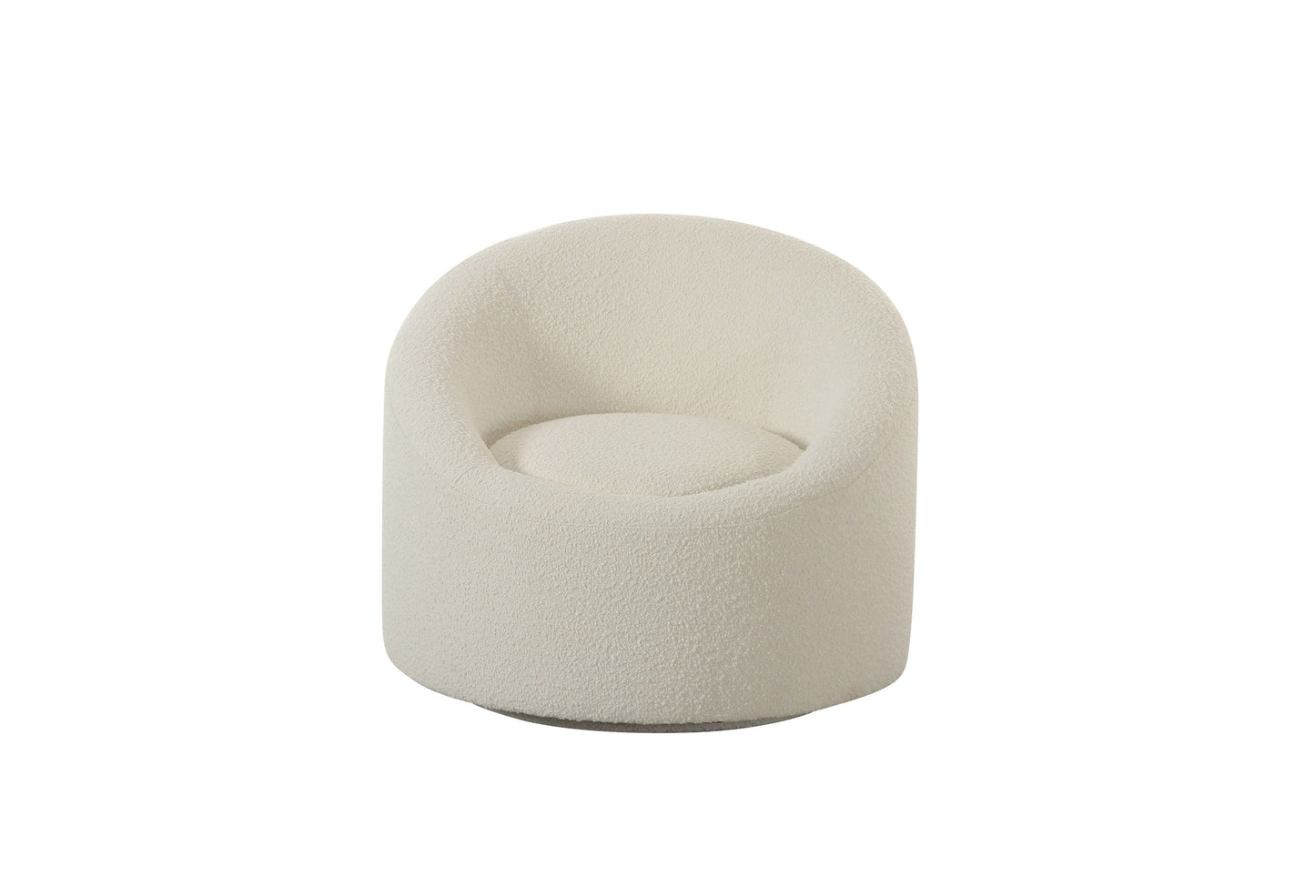 Modrest Frontier Glam Beige Fabric Accent Chair - Stylish and Luxurious Seating for Any Room