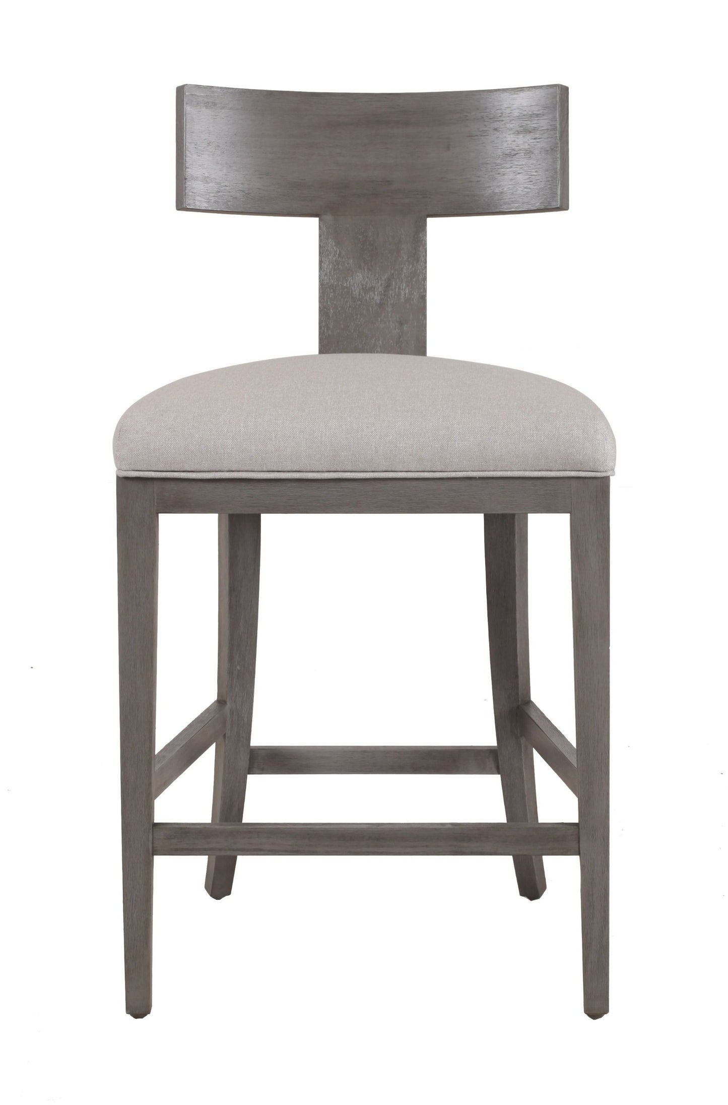 Modrest Fabien - Mid-Century Modern Beige Linen + Grey Wash Counter Chair