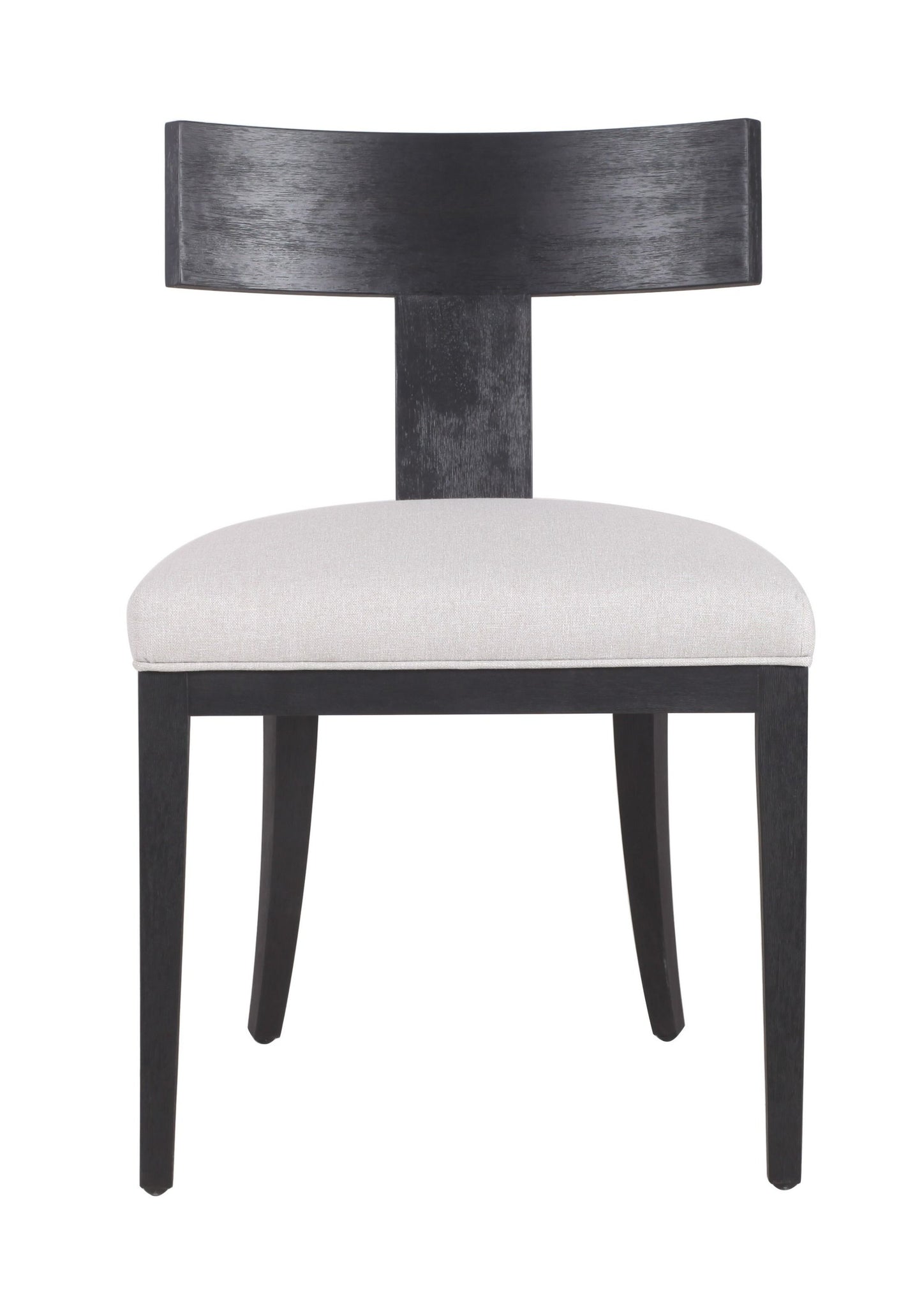 Modrest Fabien Mid-Century Modern Beige Linen + Black Walnut Dining Chair Set of 2 - Stylish and Durable Dining Chairs for Your Home