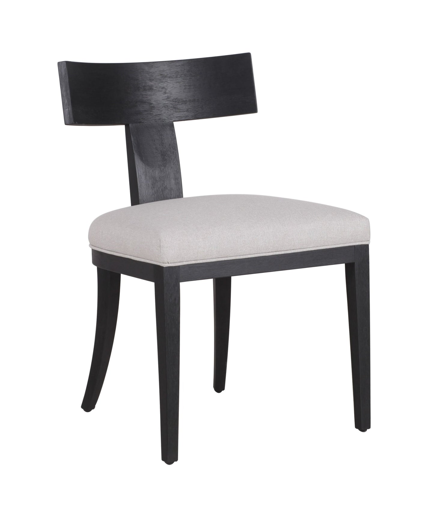 Modrest Fabien Mid-Century Modern Beige Linen + Black Walnut Dining Chair Set of 2 - Stylish and Durable Dining Chairs for Your Home