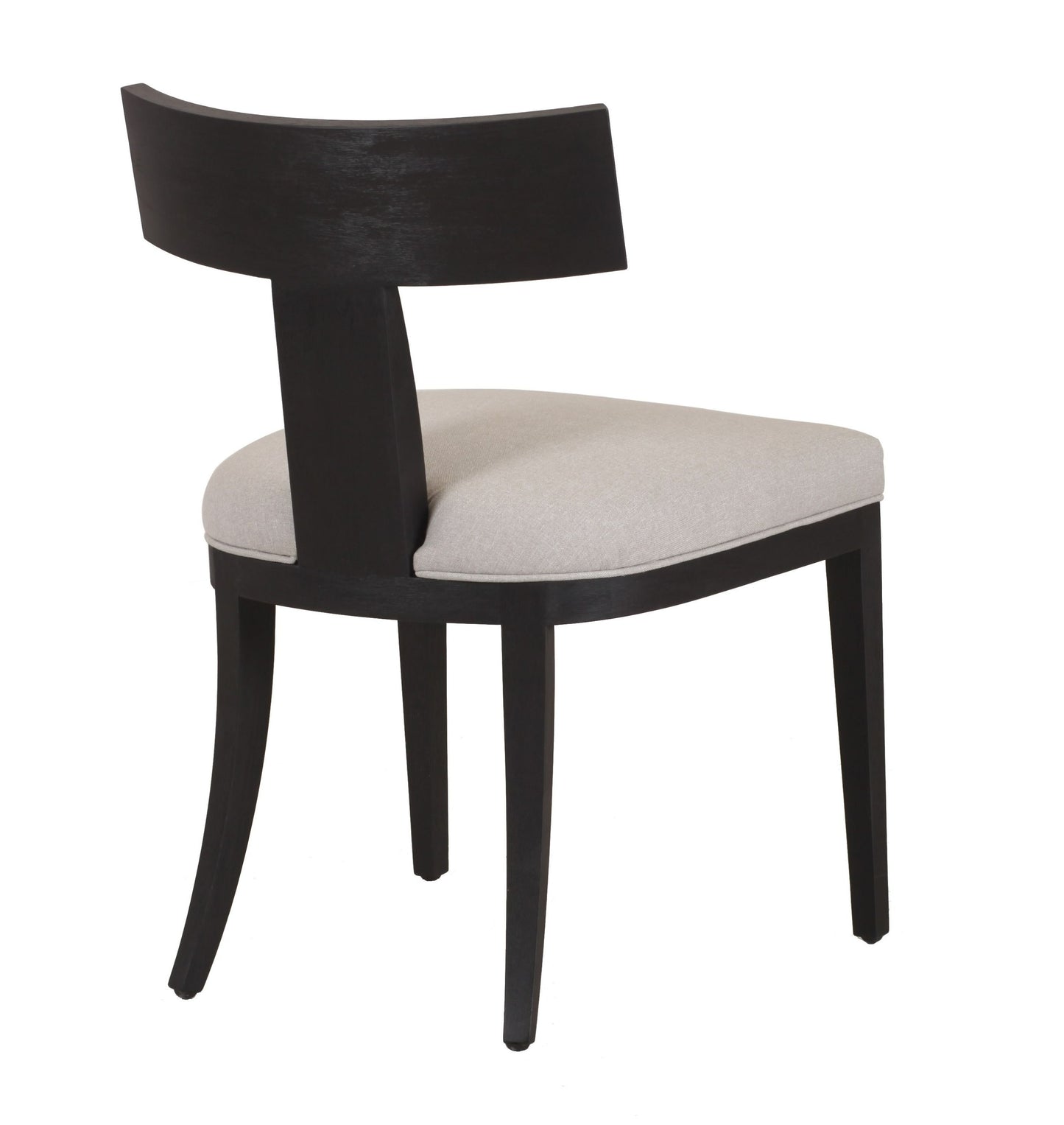 Modrest Fabien Mid-Century Modern Beige Linen + Black Walnut Dining Chair Set of 2 - Stylish and Durable Dining Chairs for Your Home