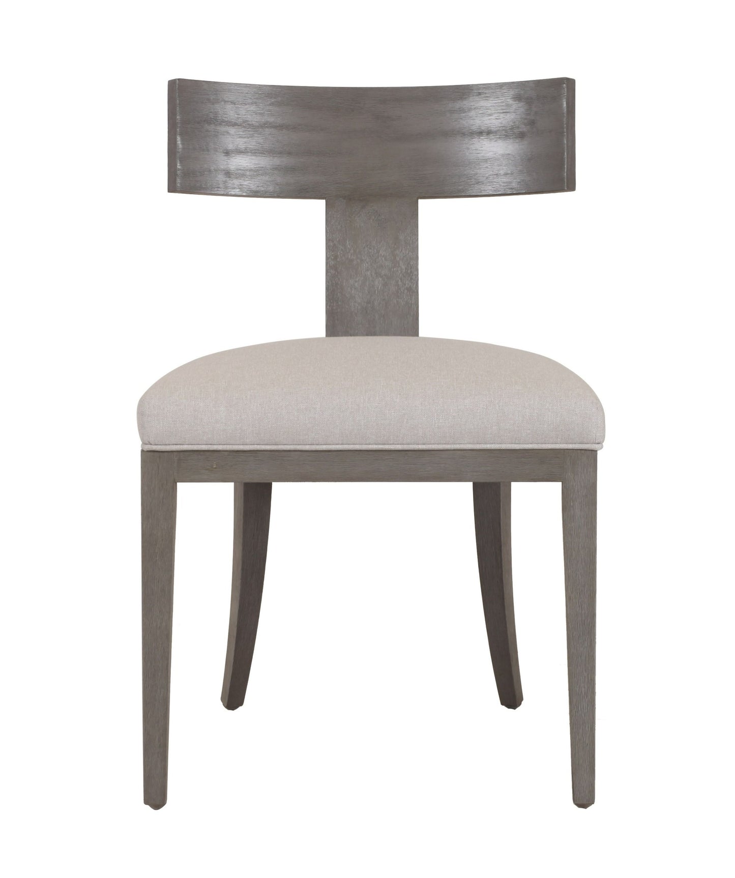 Modrest Fabien Mid-Century Modern Beige Linen + Grey Wash Dining Chair Set of 2 - Elegant and Comfortable Dining Chairs for Any Space