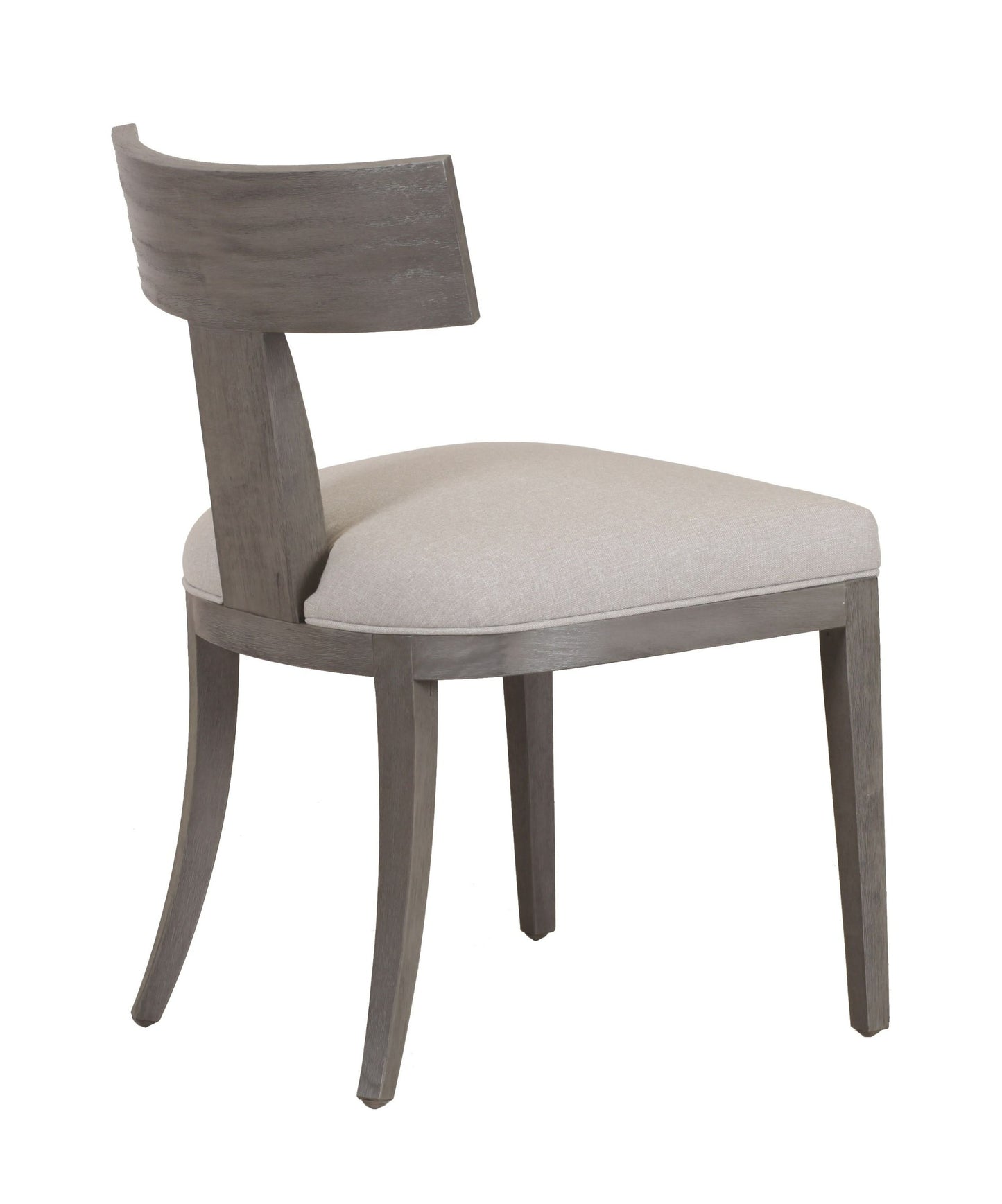 Modrest Fabien Mid-Century Modern Beige Linen + Grey Wash Dining Chair Set of 2 - Elegant and Comfortable Dining Chairs for Any Space
