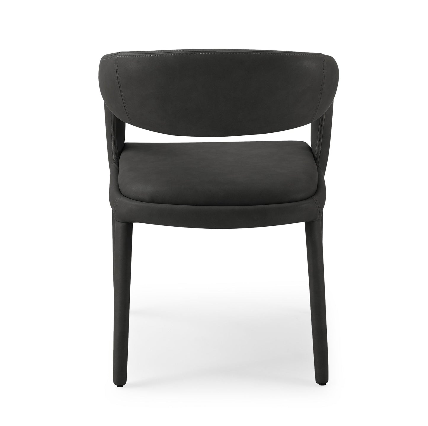 Modrest Faerron - Modern Black Leatherette Dining Chair for Sleek Comfort and Contemporary Style
