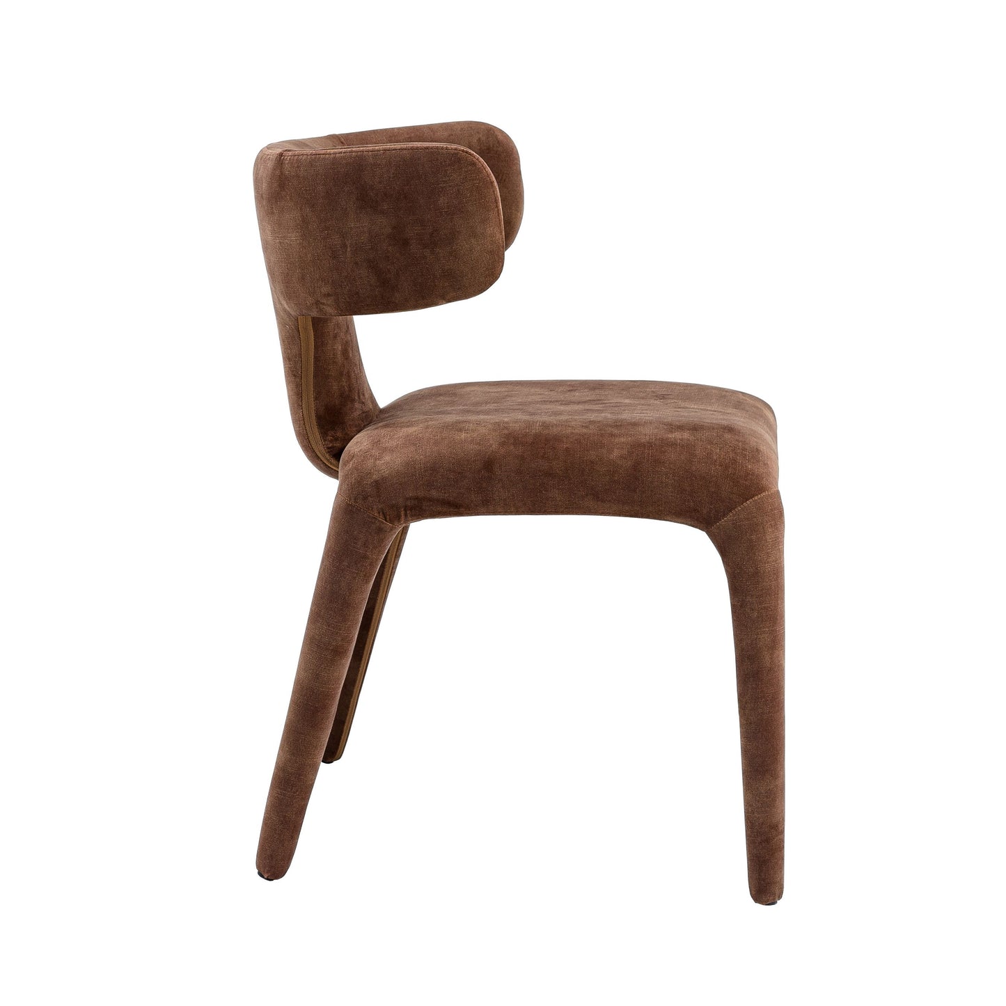 Modrest Saehee Modern Camel Velvet Fabric Dining Chair - Stylish & Comfortable Dining Seating