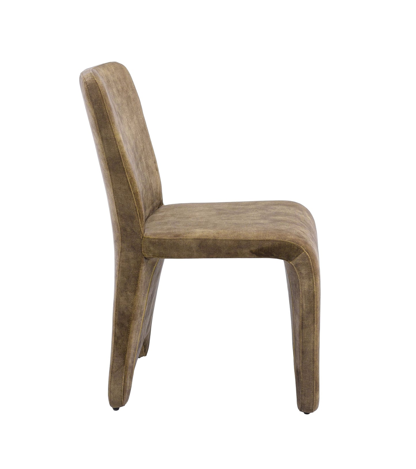 Modrest Ditka - Modern Camel Velvet Dining Chair (Set of 2) β Stylish and Comfortable Dining Seating