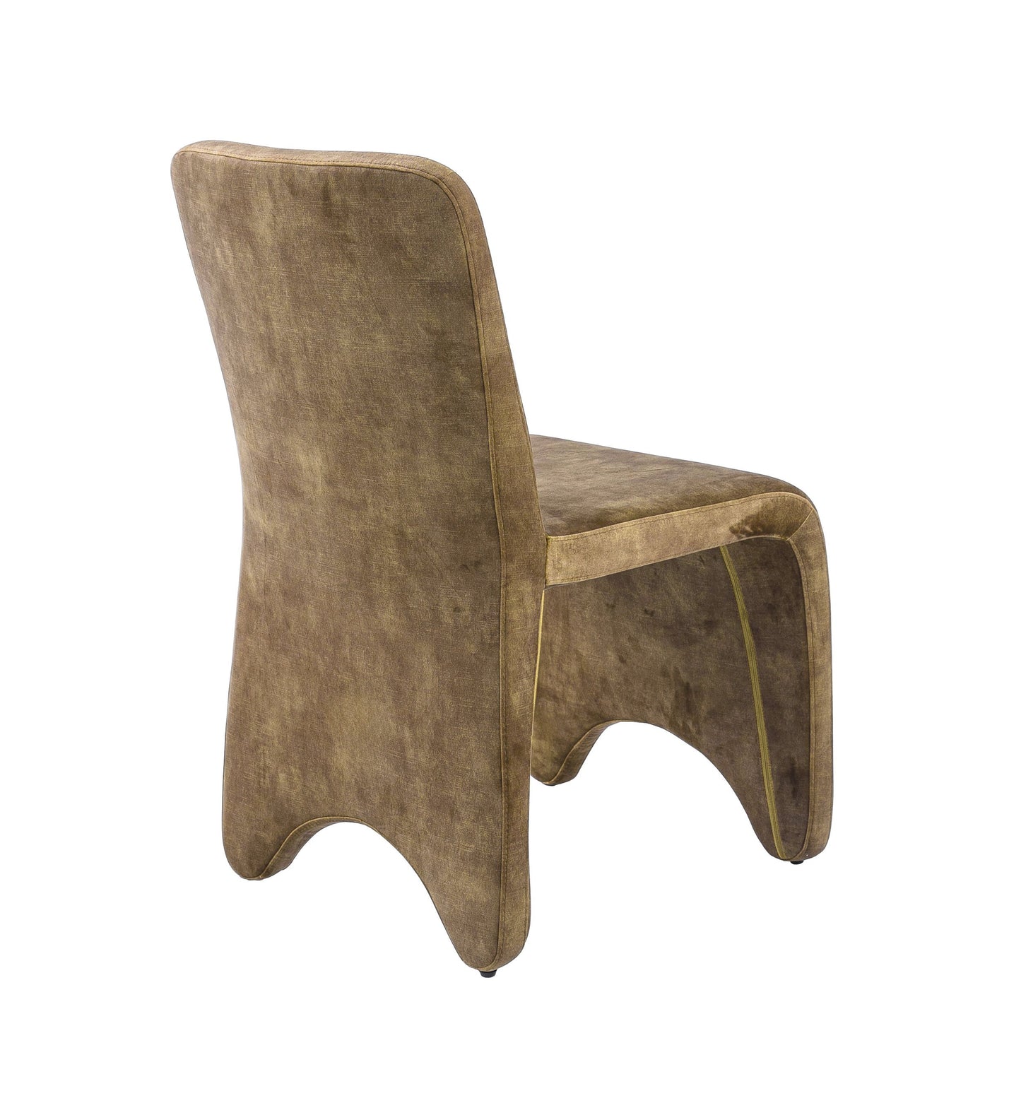 Modrest Ditka - Modern Camel Velvet Dining Chair (Set of 2) β Stylish and Comfortable Dining Seating