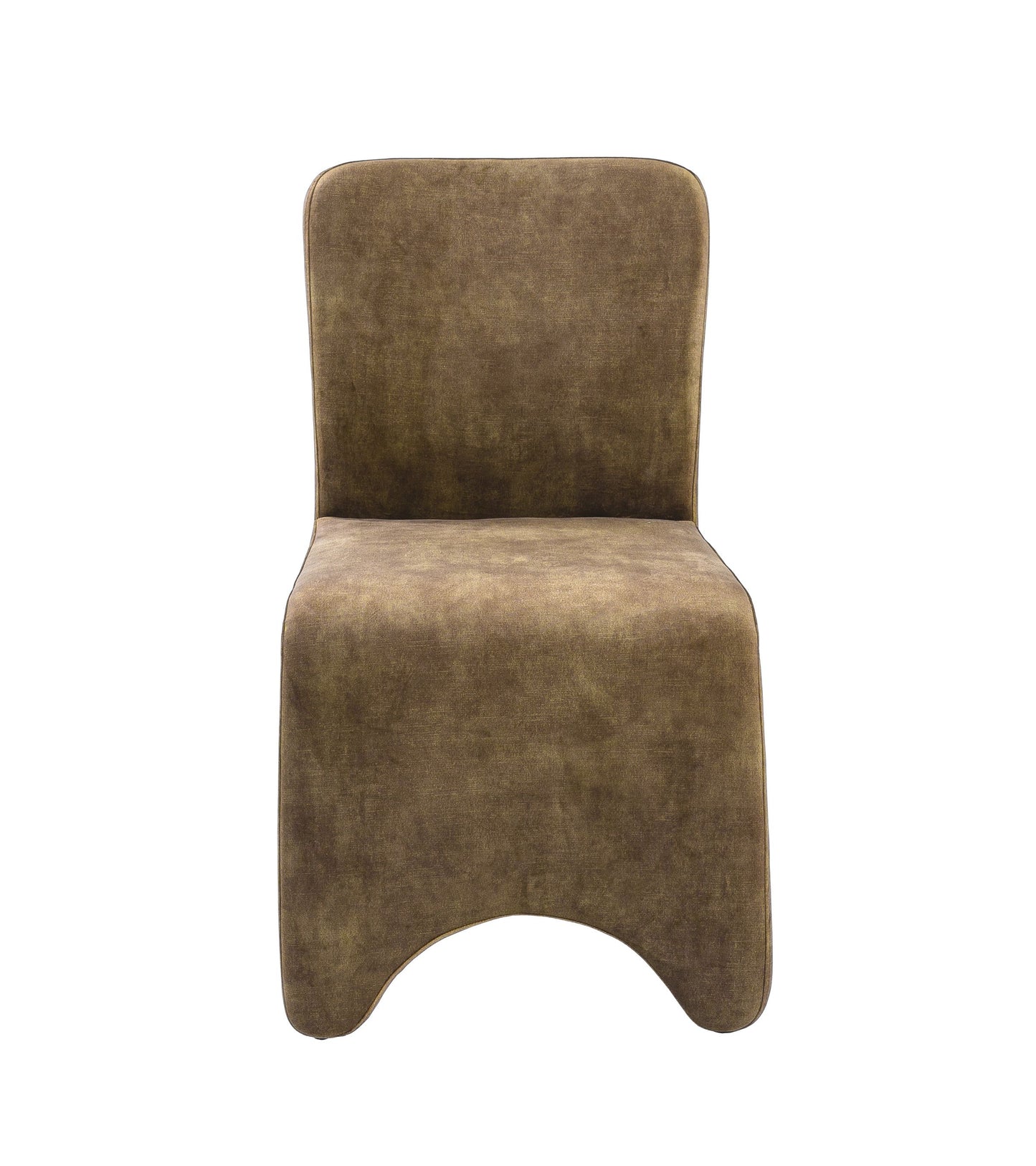 Modrest Ditka - Modern Camel Velvet Dining Chair (Set of 2) β Stylish and Comfortable Dining Seating