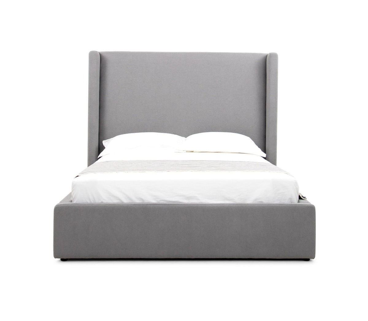 Byrne Grey Upholstered Platform Bed