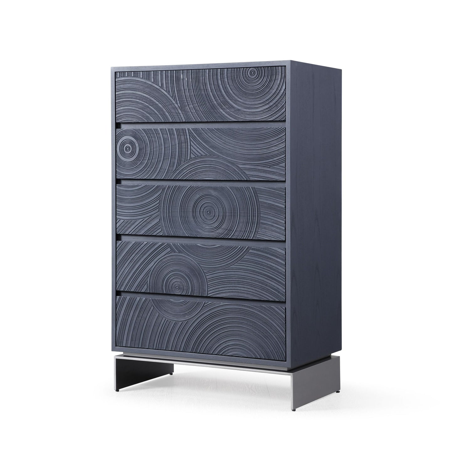 Modrest Cirque Modern Black Ash Chest for Contemporary Bedroom Storage and Style