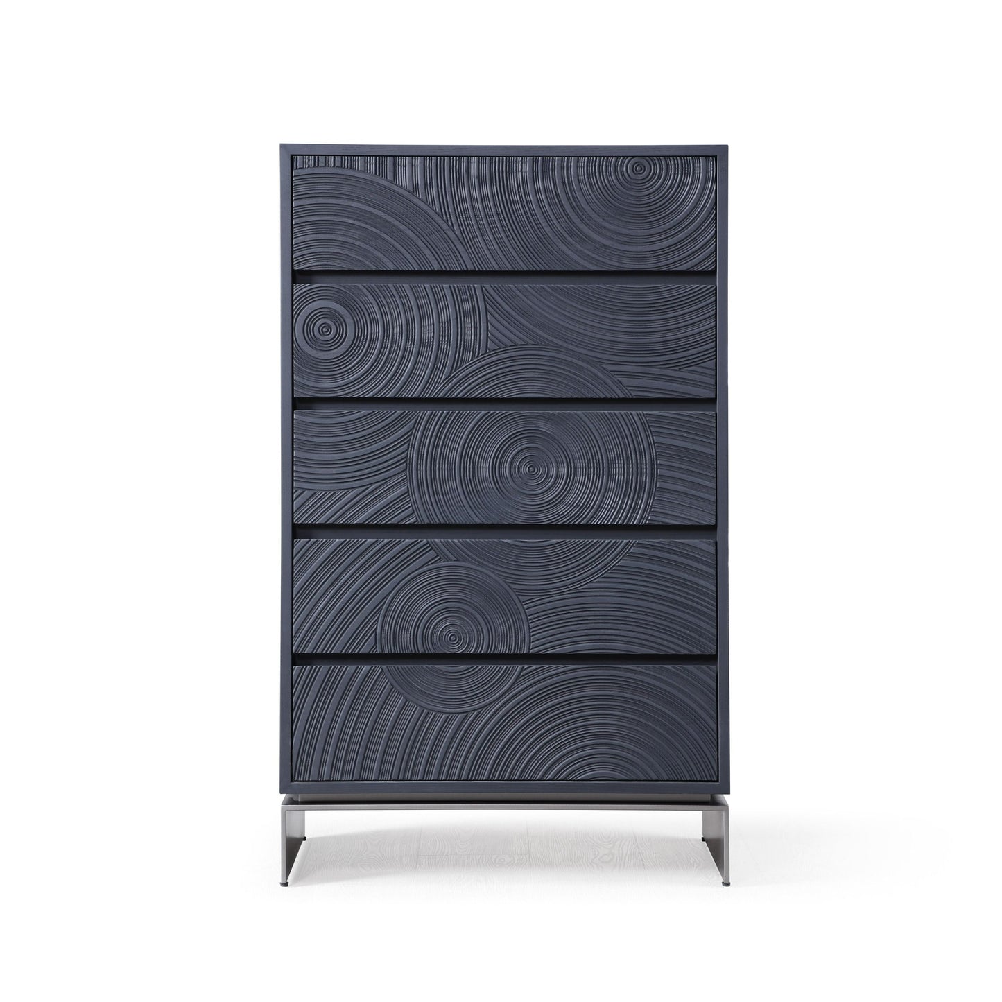 Modrest Cirque Modern Black Ash Chest for Contemporary Bedroom Storage and Style
