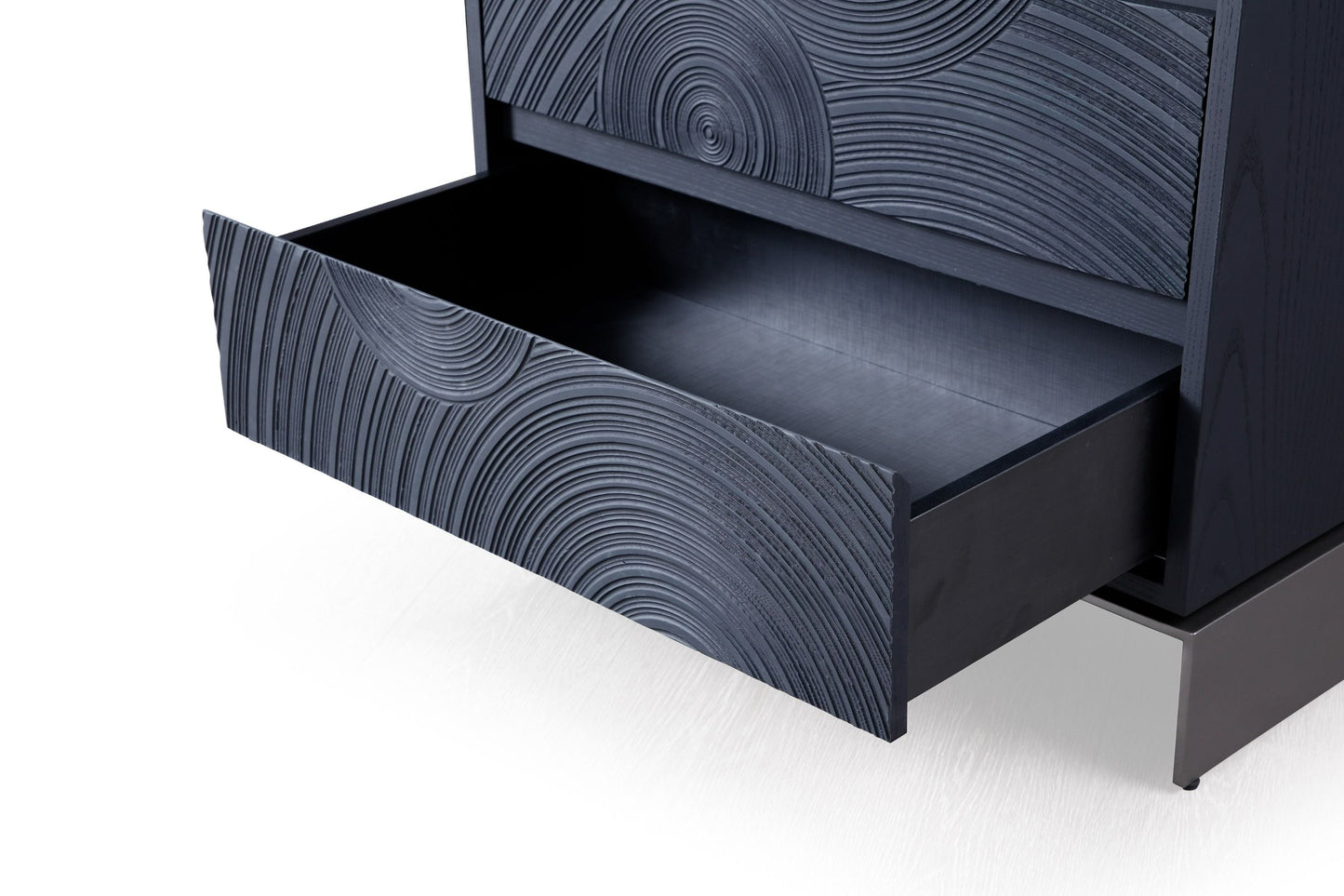 Modrest Cirque Modern Black Ash Chest for Contemporary Bedroom Storage and Style