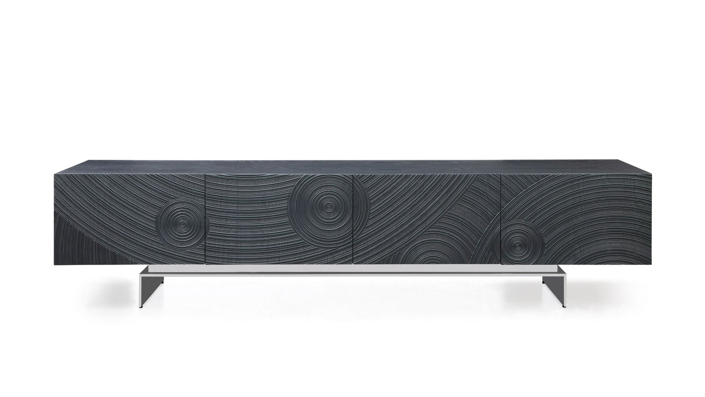 Modrest Cirque - Modern Black Ash TV Stand