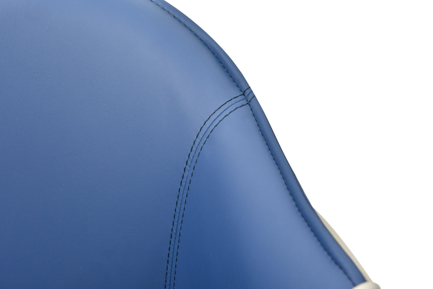 Shop Modrest Calder Modern Vegan Leather Counter Chair - Stylish Blue & Beige Design for Contemporary Kitchens
