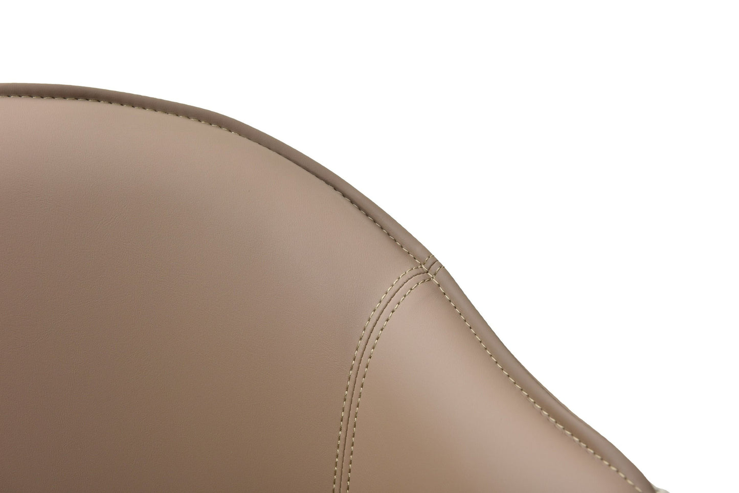 Shop Modrest Calder Modern Vegan Leather Counter Chair - Stylish Brown & Beige Design for Elegant Kitchens