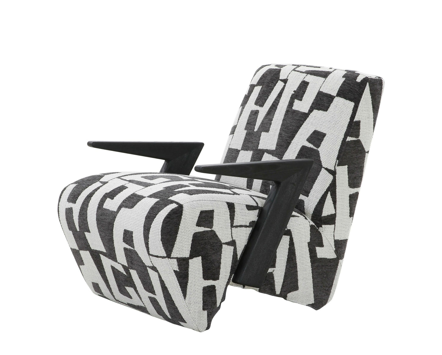 Modrest Leana Modern Black & White Fabric Accent Chair β Stylish and Comfortable Seating for Contemporary Living Spaces