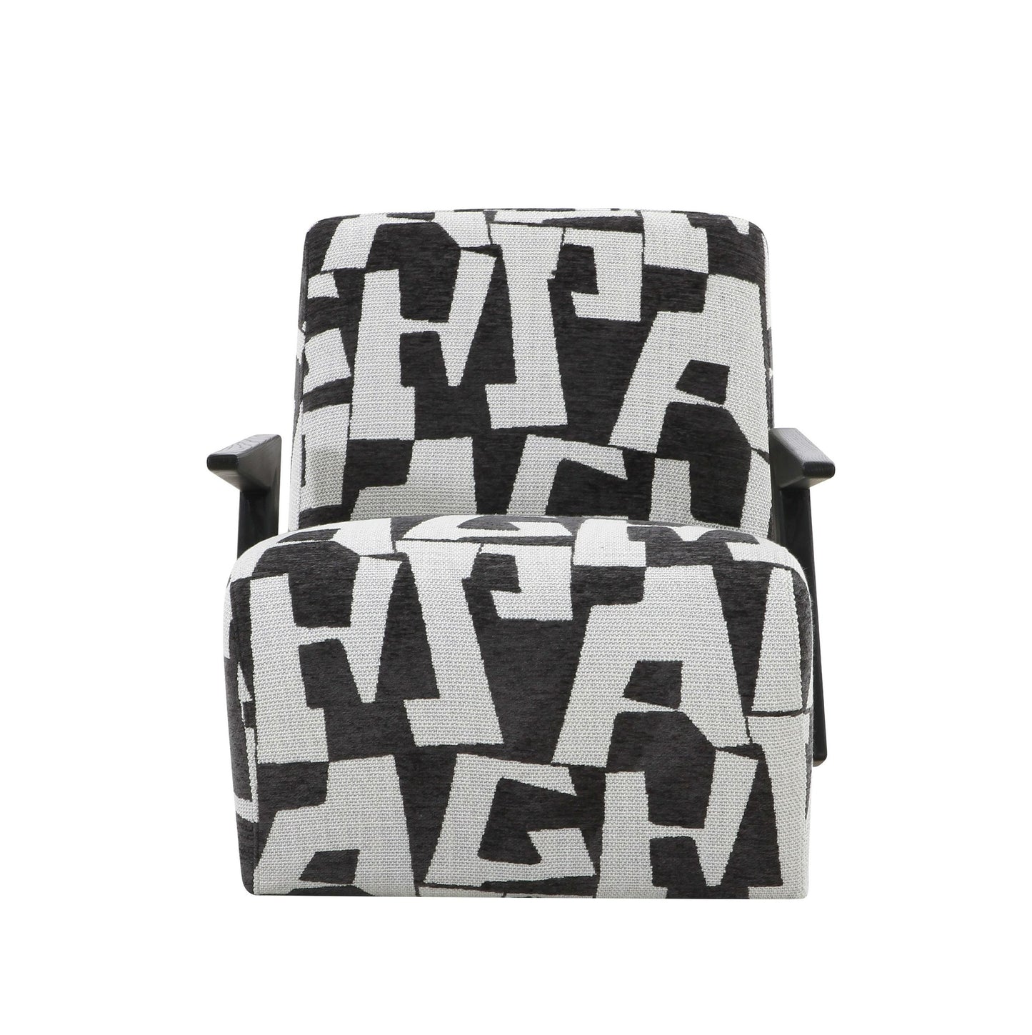 Modrest Leana Modern Black & White Fabric Accent Chair β Stylish and Comfortable Seating for Contemporary Living Spaces