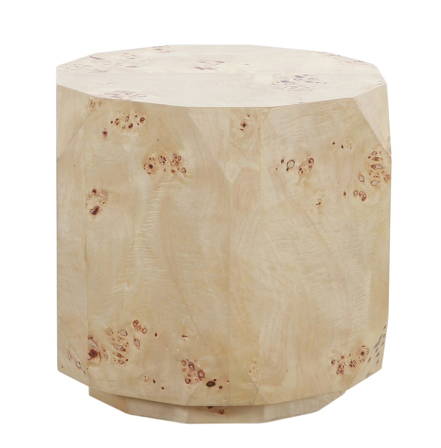 Modrest July Modern Mapa Burl End Table β A Stunning Piece That Combines Natural Elegance with Contemporary Design.