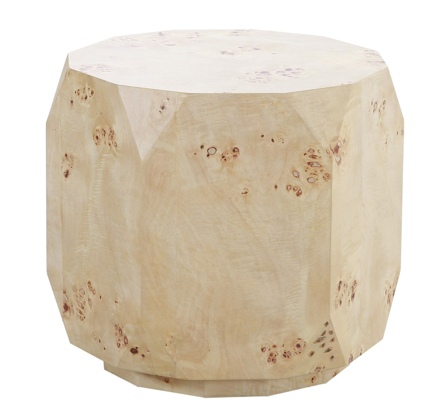 Modrest July Modern Mapa Burl End Table β A Stunning Piece That Combines Natural Elegance with Contemporary Design.