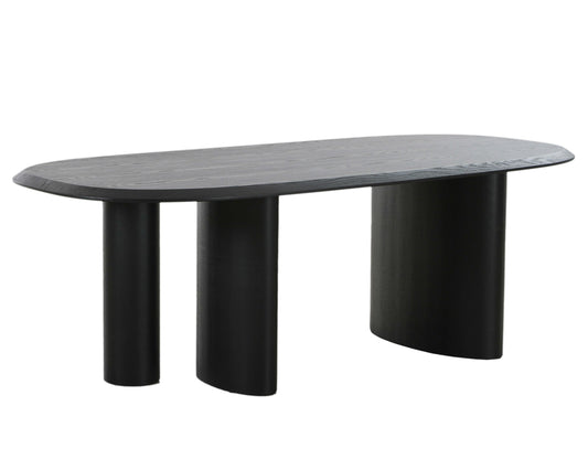 Modrest Summit Modern 118" Black Ash Dining Table for a Bold and Elegant Dining Statement