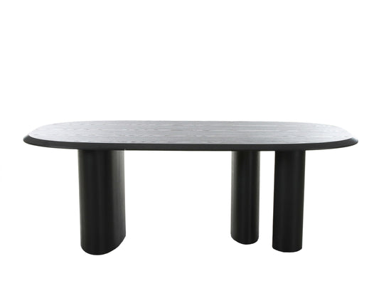 Modrest Summit Modern 87" Black Ash Dining Table for a Sleek and Sophisticated Dining Space