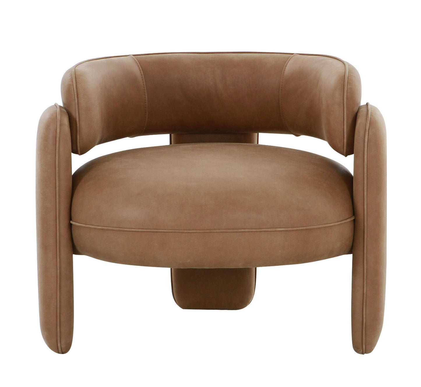 Modrest Tioga Modern Brown Leather Accent Chair β Stylish and Comfortable Seating for Contemporary Living Spaces
