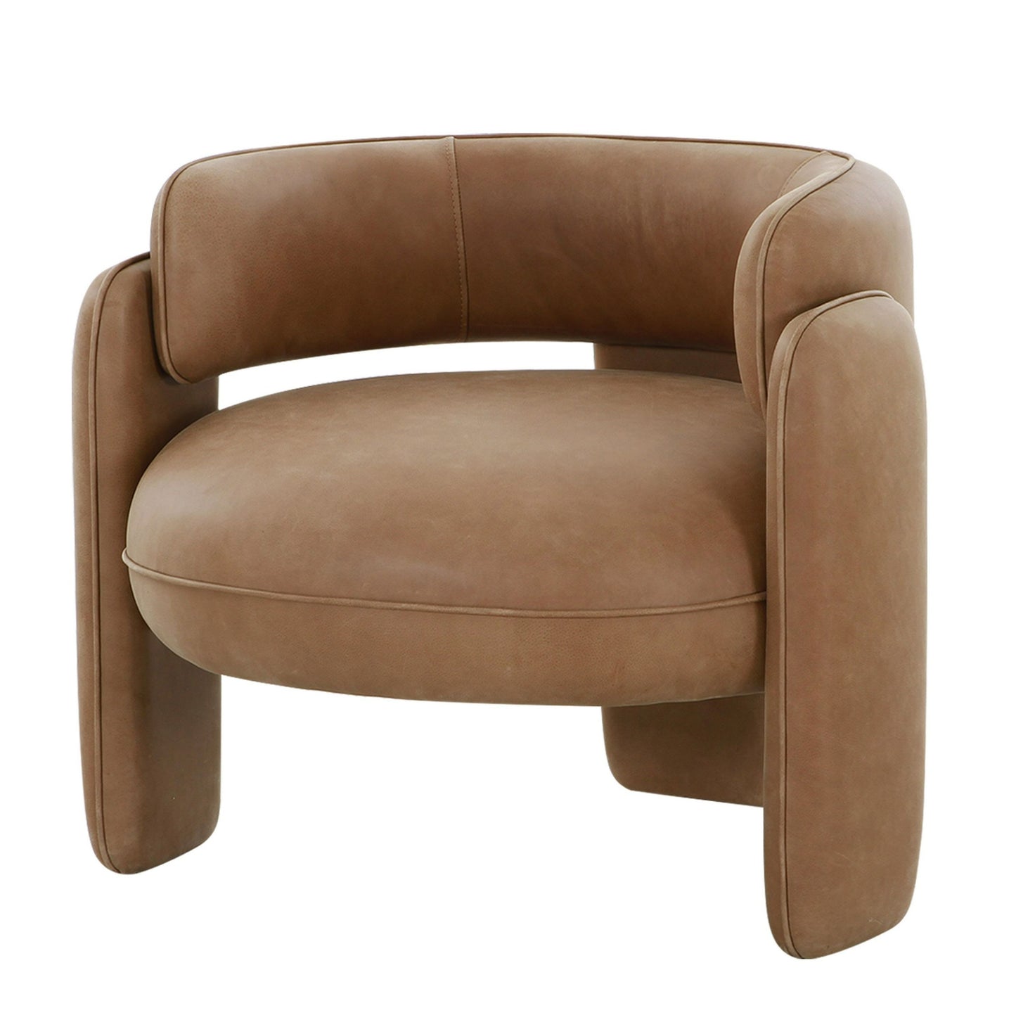Modrest Tioga Modern Brown Leather Accent Chair β Stylish and Comfortable Seating for Contemporary Living Spaces