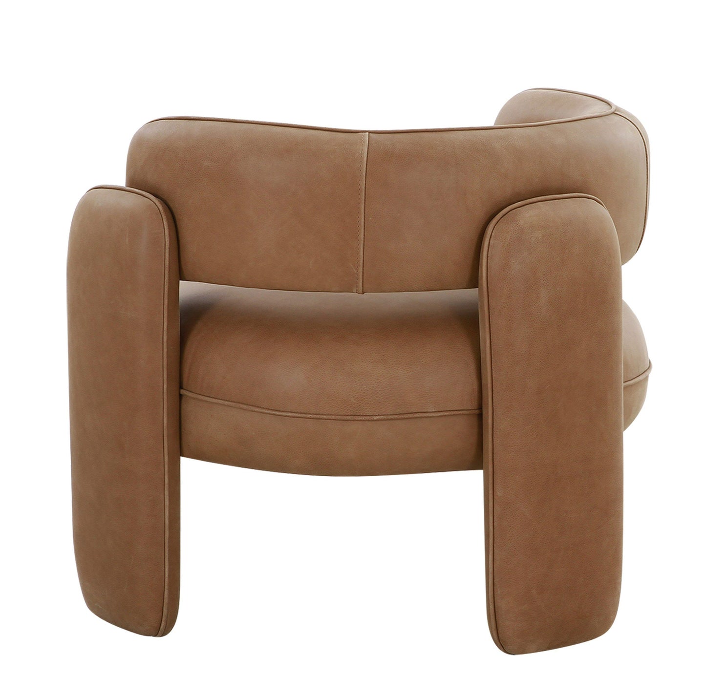 Modrest Tioga Modern Brown Leather Accent Chair β Stylish and Comfortable Seating for Contemporary Living Spaces
