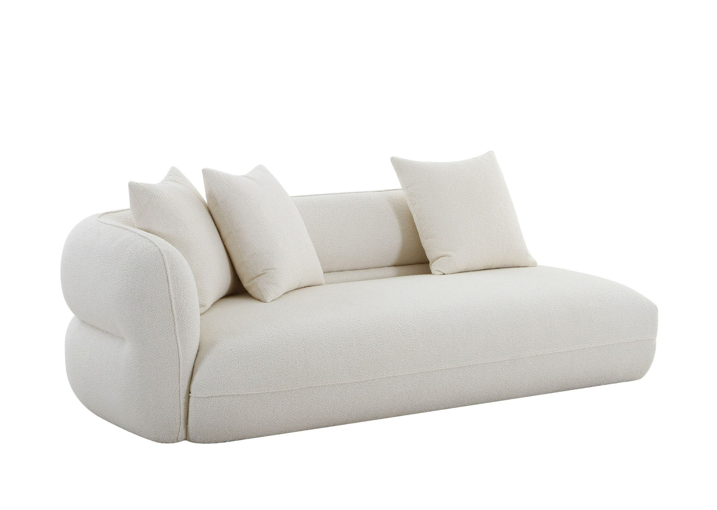 Divani Casa Drayton Modern Off-White Fabric Sectional Sofa - Elegant and Comfortable Living Room Seating