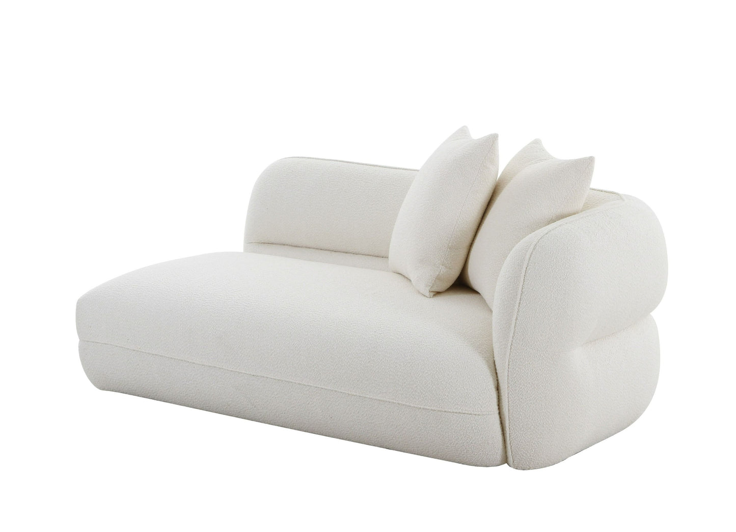 Divani Casa Drayton Modern Off-White Fabric Sectional Sofa - Elegant and Comfortable Living Room Seating