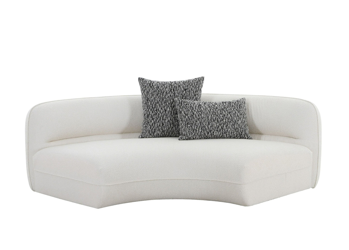 Divani Casa Drayton Modern Off-White Fabric Sectional Sofa - Elegant and Comfortable Living Room Seating