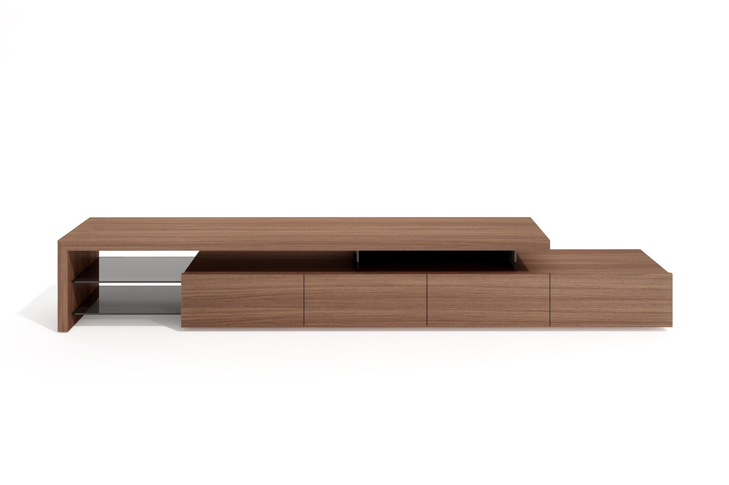 Modrest Loreta - Modern Walnut TV Stand β A Sleek and Stylish Media Center for Contemporary Spaces