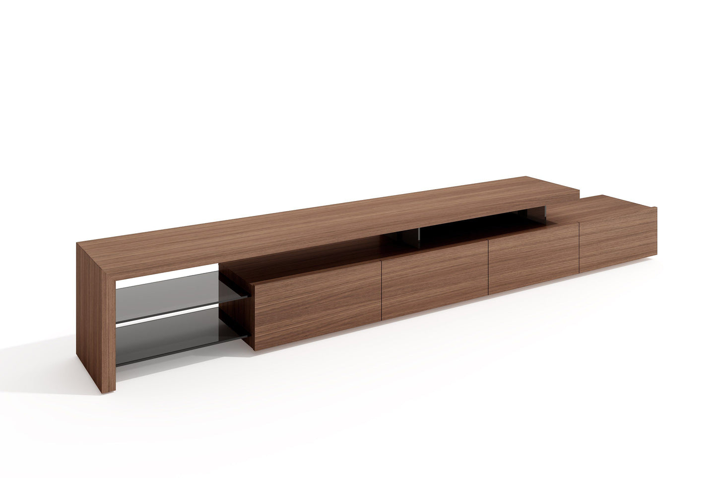 Modrest Loreta - Modern Walnut TV Stand β A Sleek and Stylish Media Center for Contemporary Spaces