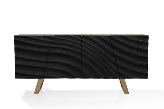 Modrest Finley Mid-Century Black & Gold Buffet