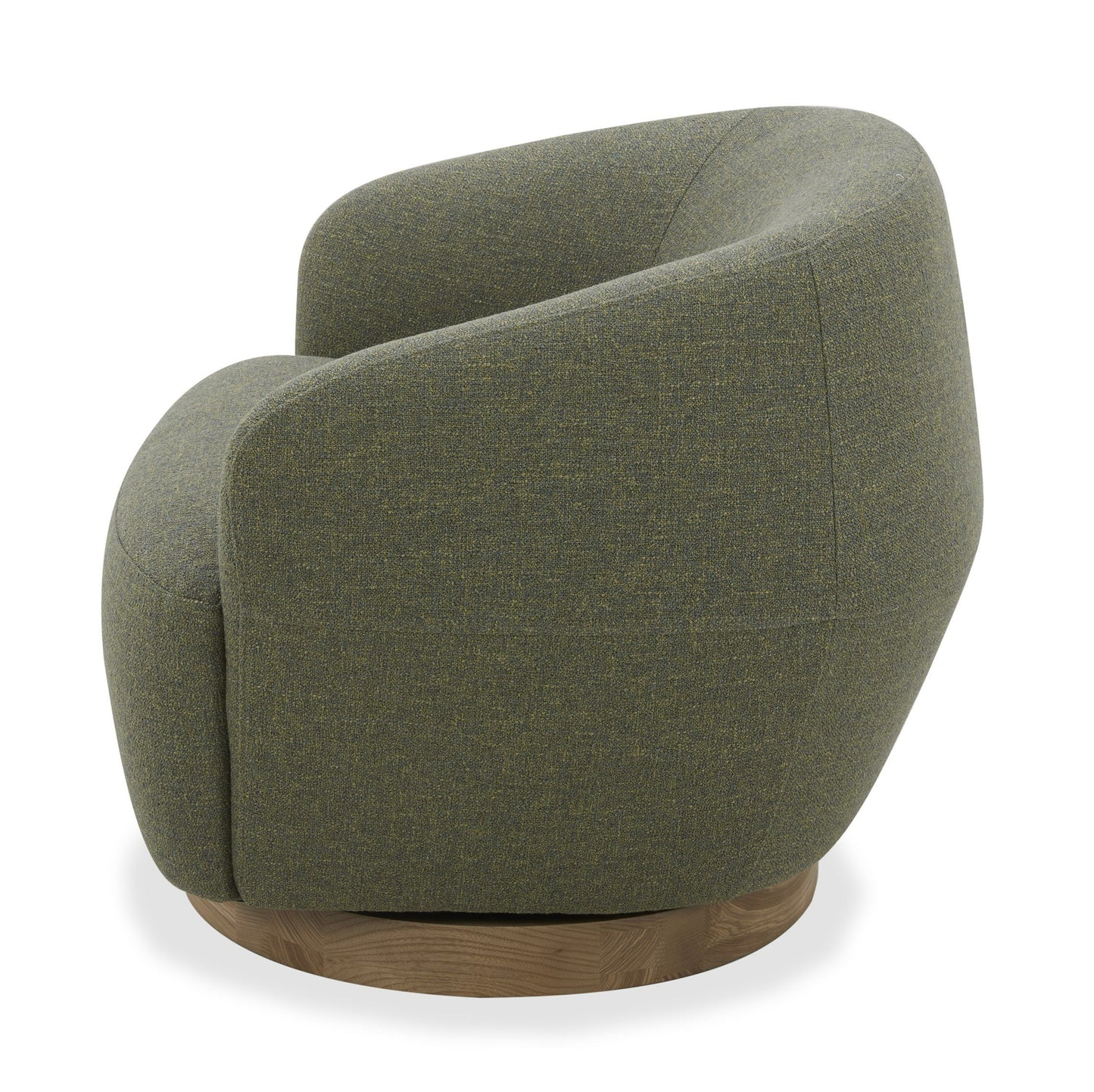 Divani Casa Agatha Modern Hemp Fabric Swivel Accent Chair - Stylish Hemp Fabric Upholstery with a Sleek Swivel Design.