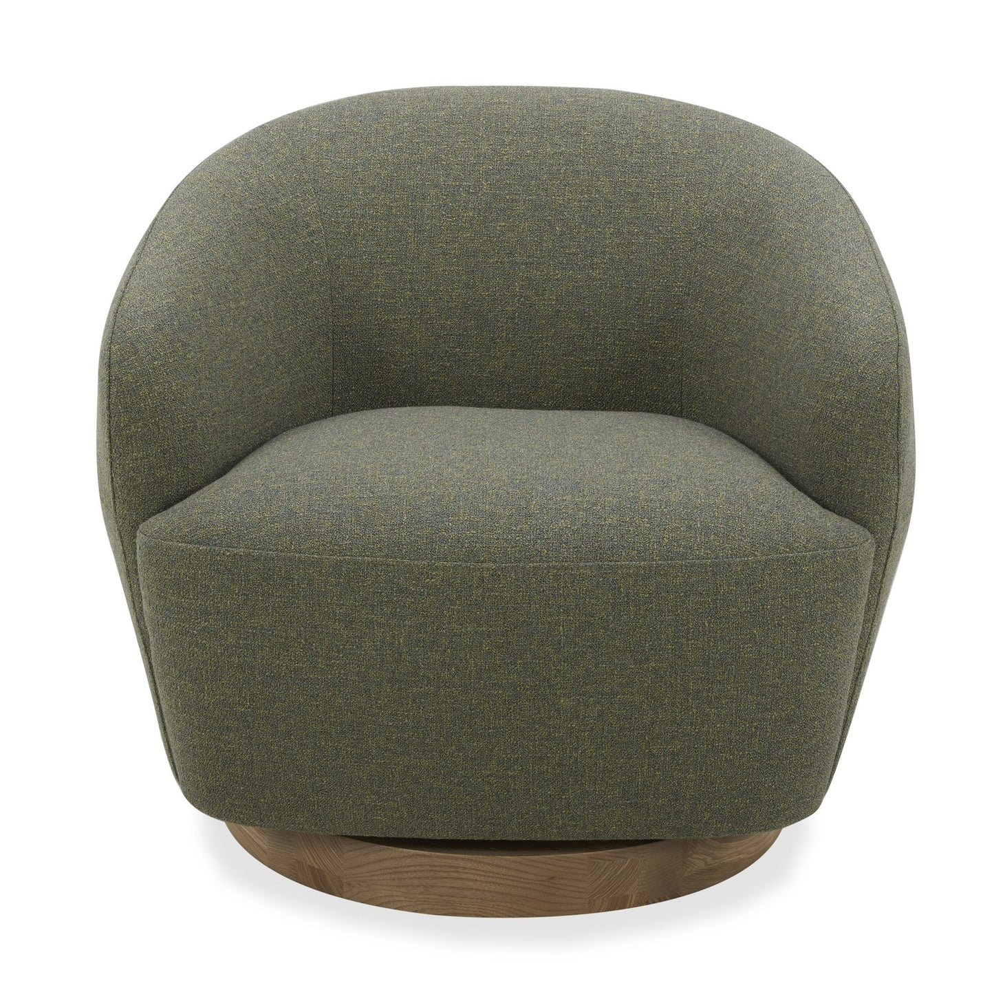 Divani Casa Agatha Modern Hemp Fabric Swivel Accent Chair - Stylish Hemp Fabric Upholstery with a Sleek Swivel Design.
